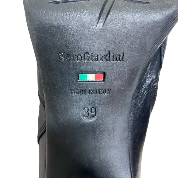Nero Giardini High Heels Ankle‎ Boots Plateau Black Leather Womens 8.5 US 39 EU - Picture 16 of 16